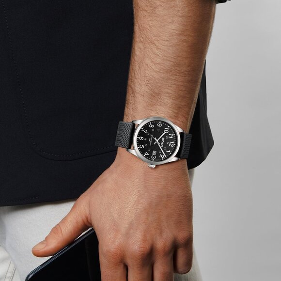 ⚡Silver Black Mens Watches Analog Quartz Sports Unisex Fashion Casual Designer - Picture 8 of 9